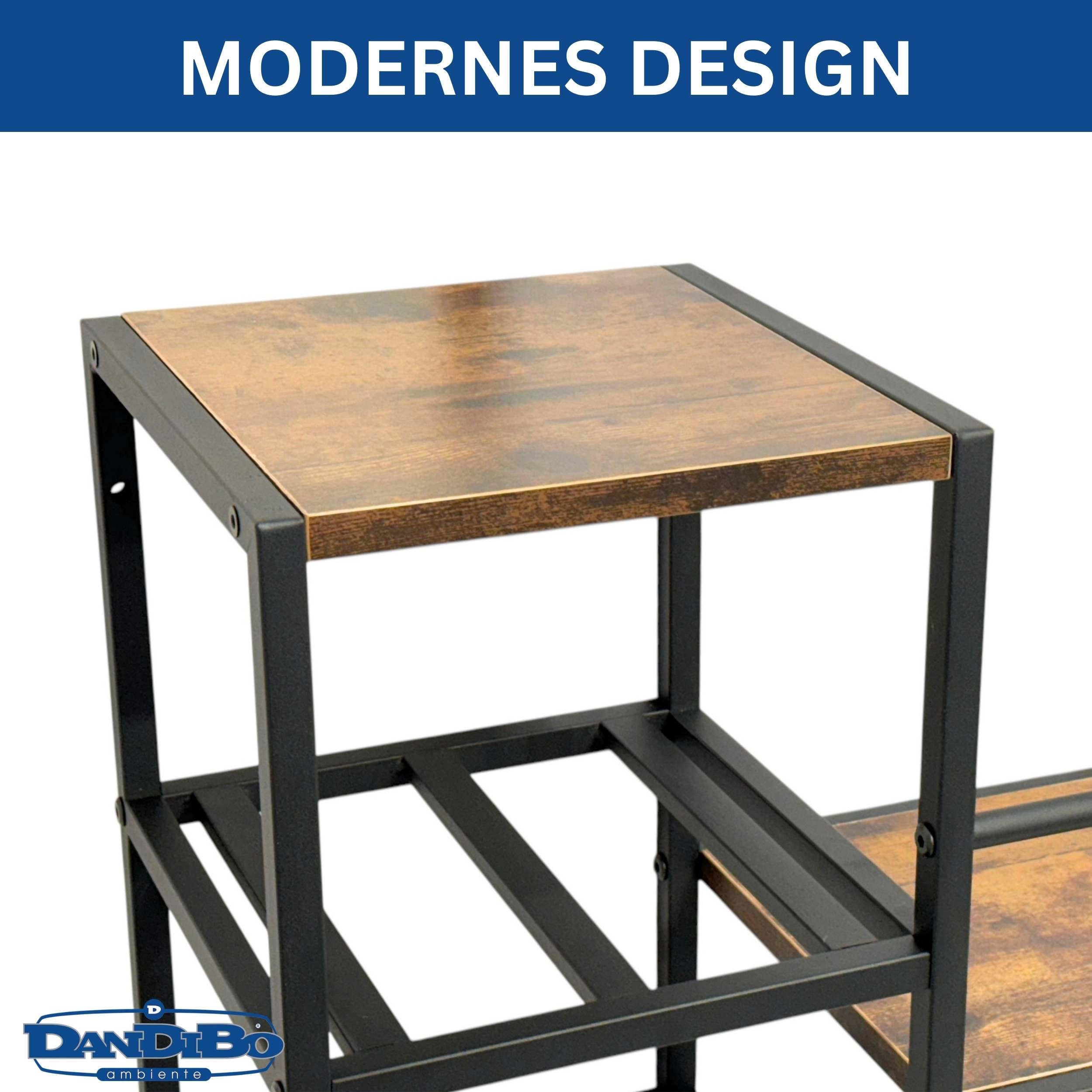 Thumbnail - DanDiBo Weinregal, Schwarz, Metall, 88x40x25 cm, Wohnzimmer, Regale, Weinregale