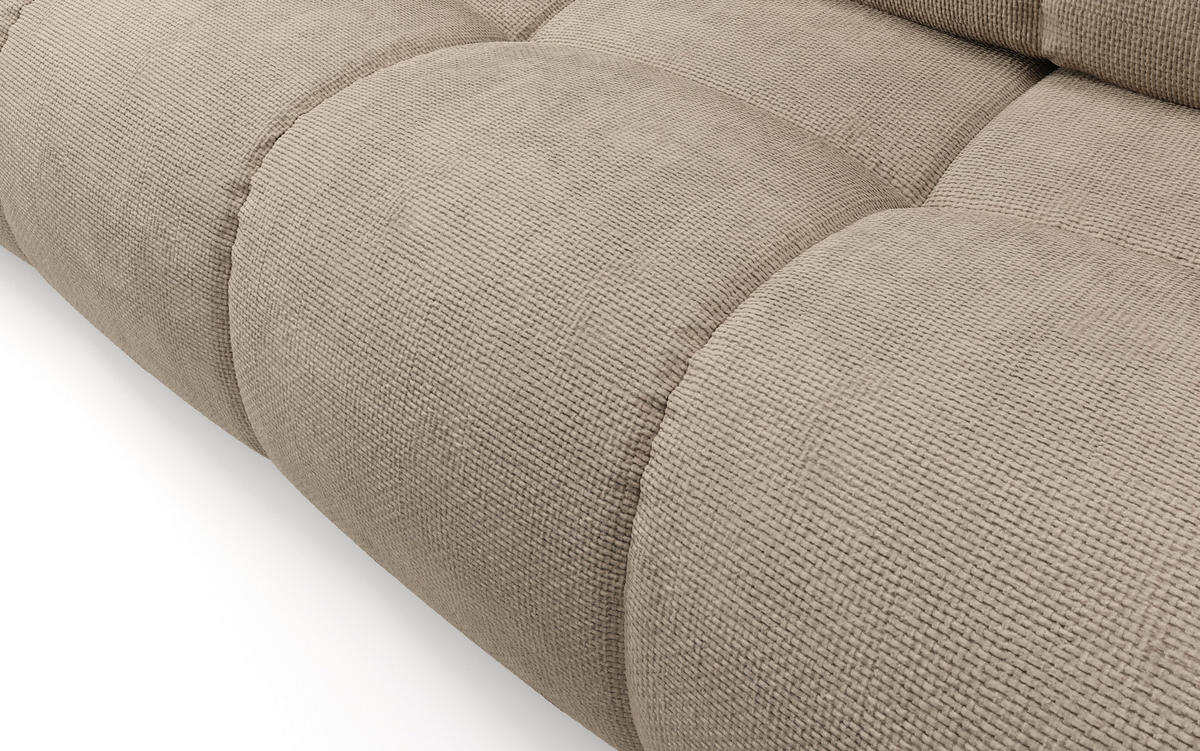 BETTSOFA DUCA Grau Jersey- Stoff mit Schlaffunktion - Grau, Holz (259/90/99cm) - MASSENO