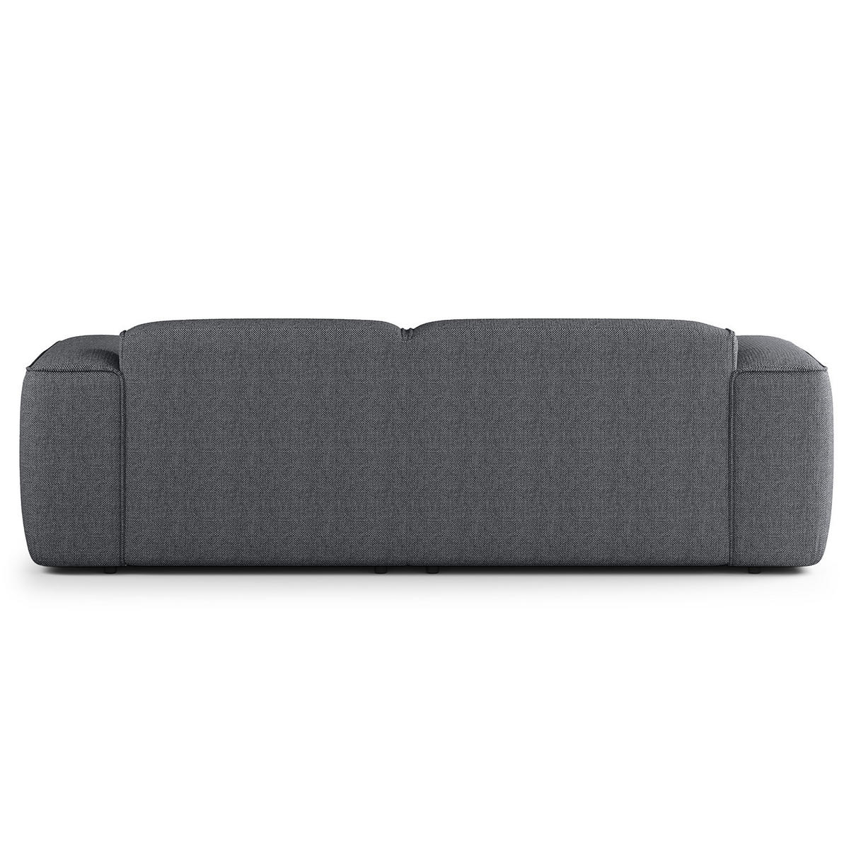 ECKSOFA mit XL-Longchair - Schwarz/Grau, Kunststoff/Textil (260/171cm) - home24