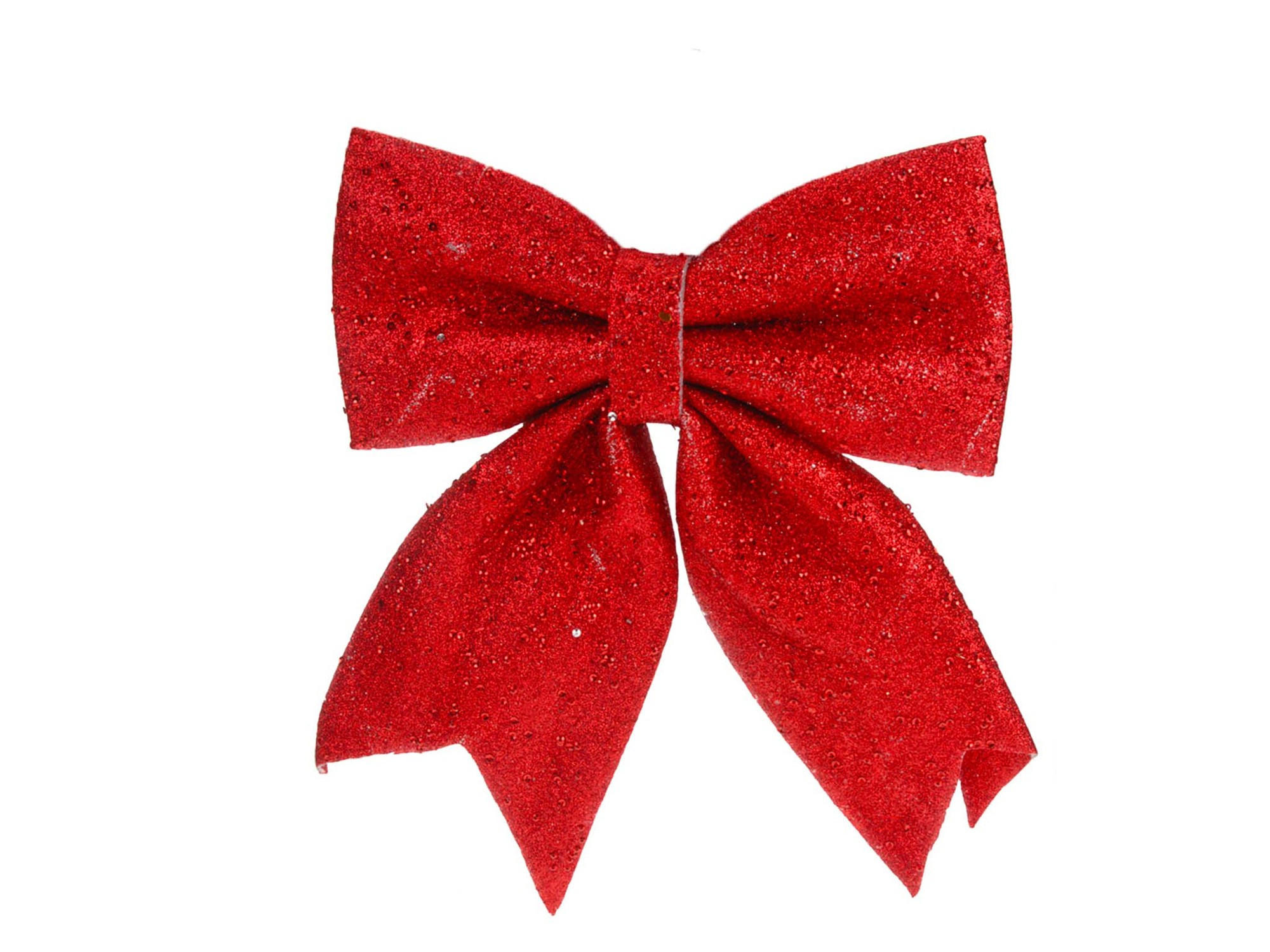 SCHLEIFE rot mit Glitzer 20 x 24 cm - Rot, Kunststoff (0.01/1/0.01cm) - LAALU