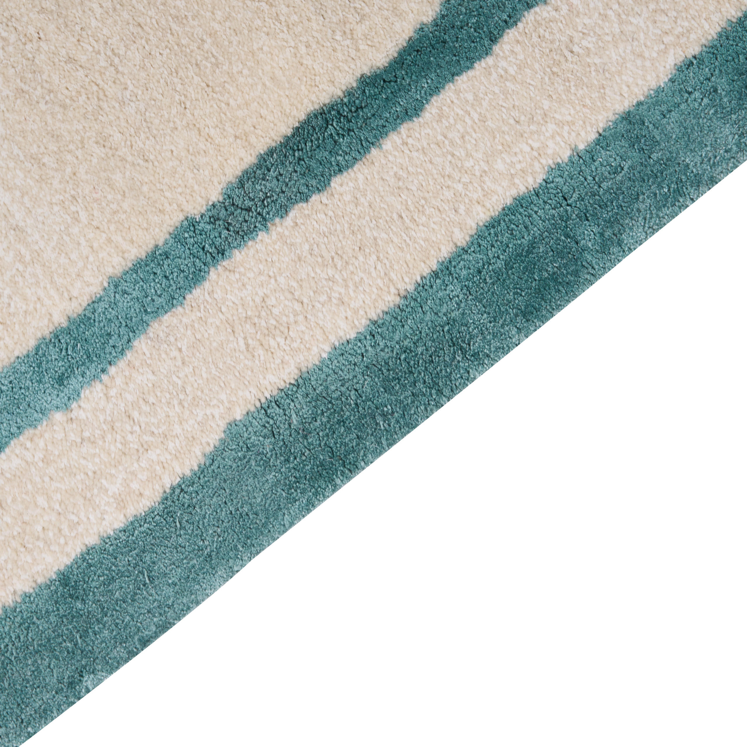 KURZFLOR-TEPPICH Beige 160/230 cm Berwari - Blau/Beige, Textil (160/230cm) - Beliani