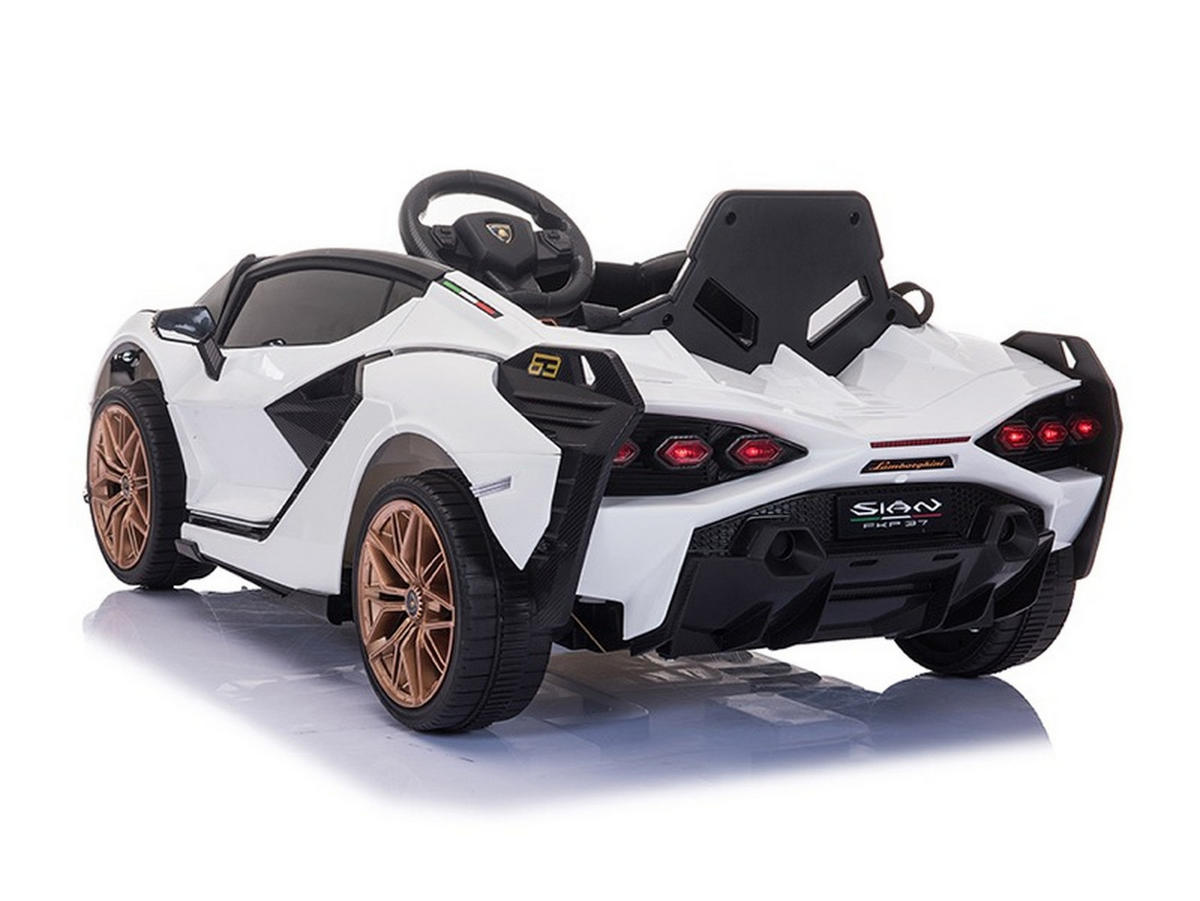 KINDER ELEKTROAUTO Lamborghini Sian weiß - Weiß, Kunststoff (108/62/40cm) - TPFLiving