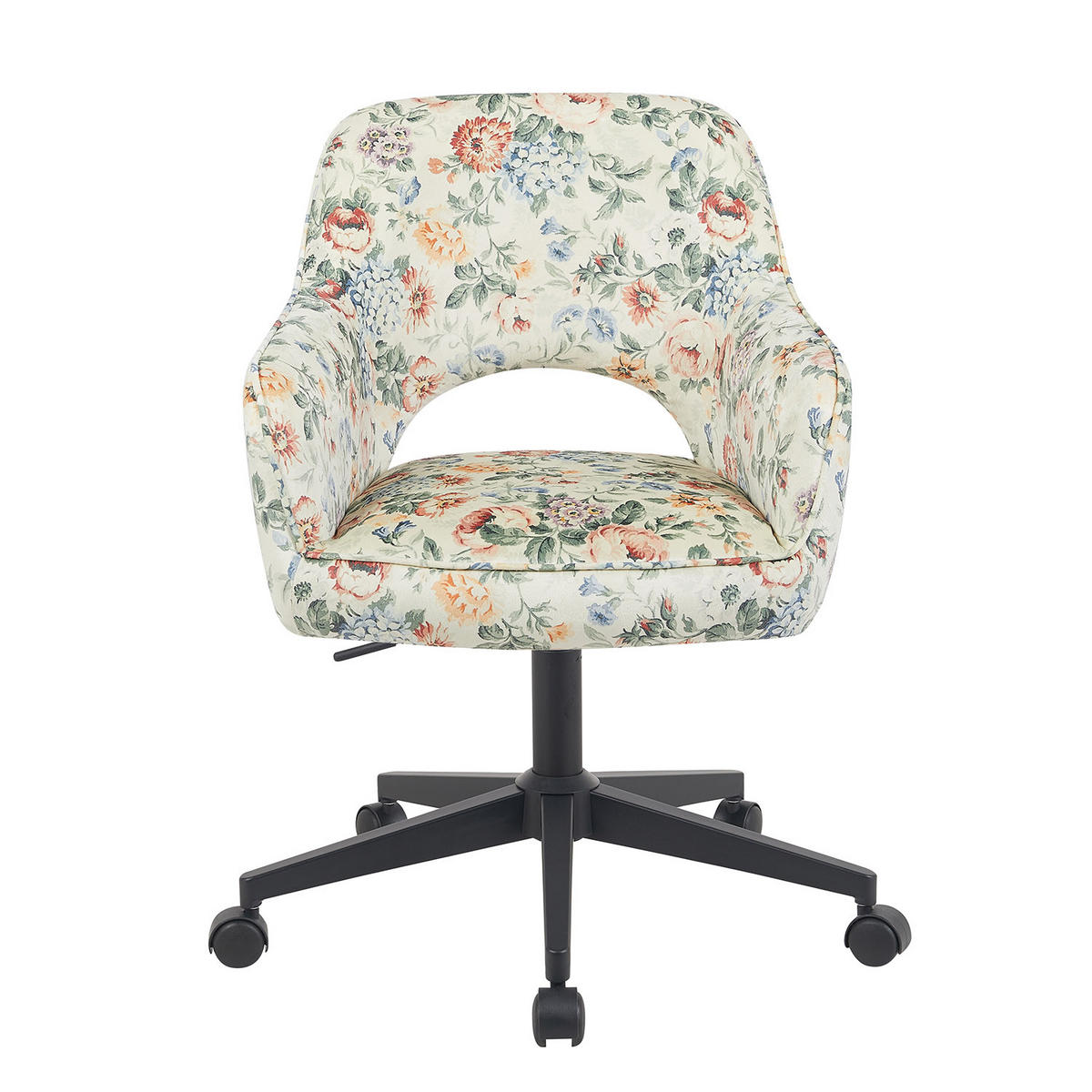 BÜROSTUHL Mika-Ilvy 2er-Set - Multicolor/Schwarz, Textil/Metall (60/84/65cm) - DUBI Möbel