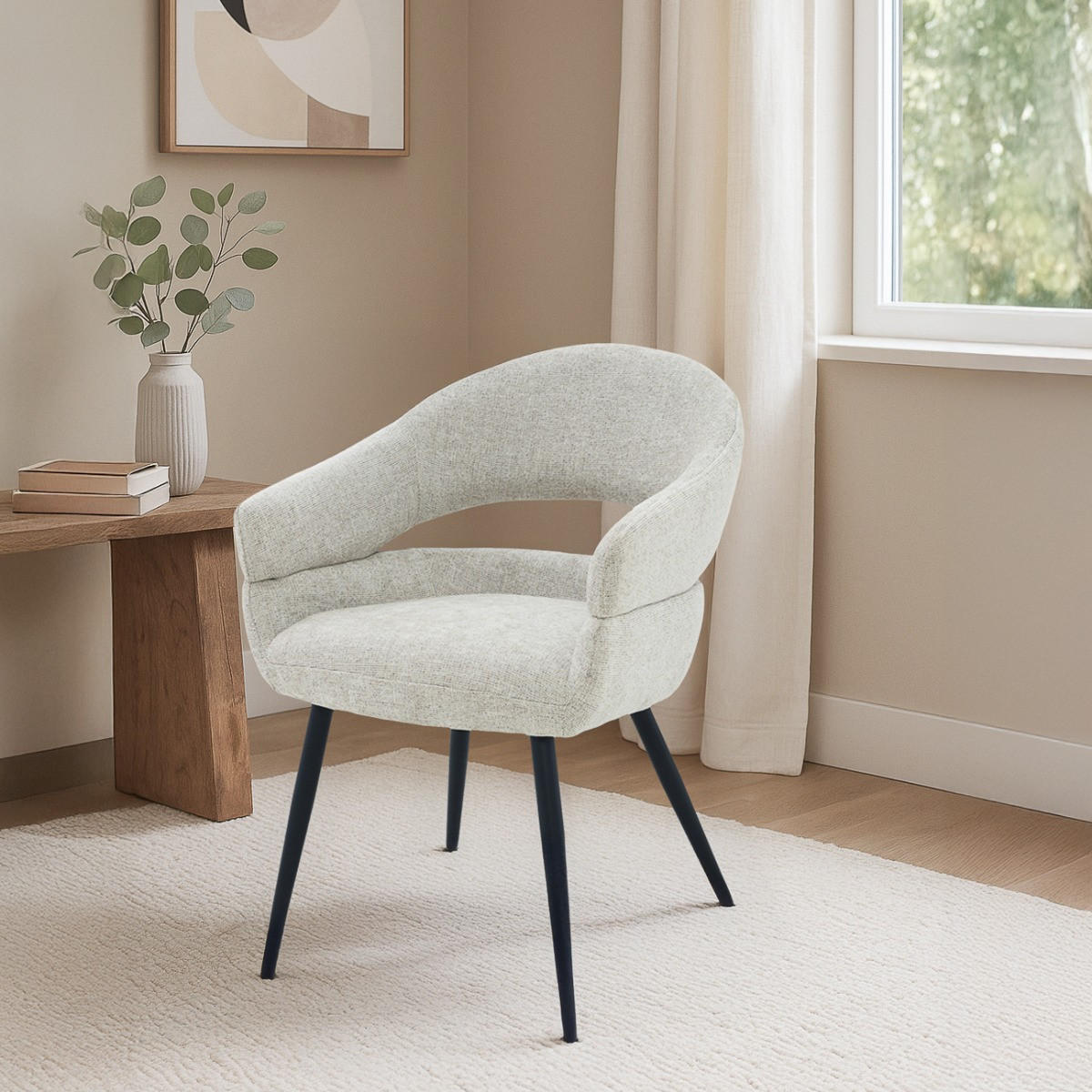 ESSZIMMERSTÜHLE Megan Beige 62/58/85 cm - Beige, Textil (58/85/62cm) - Livingfurn