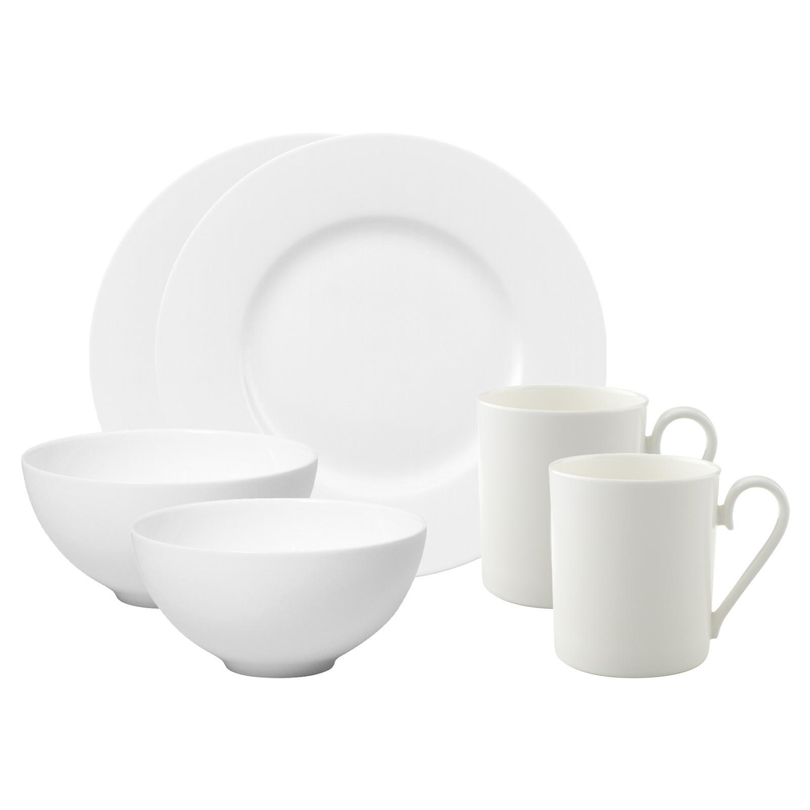 FRÜHSTÜCKS-SET Royal weiß 6er Set - Weiß, Keramik (1/1/1cm) - Villeroy & Boch