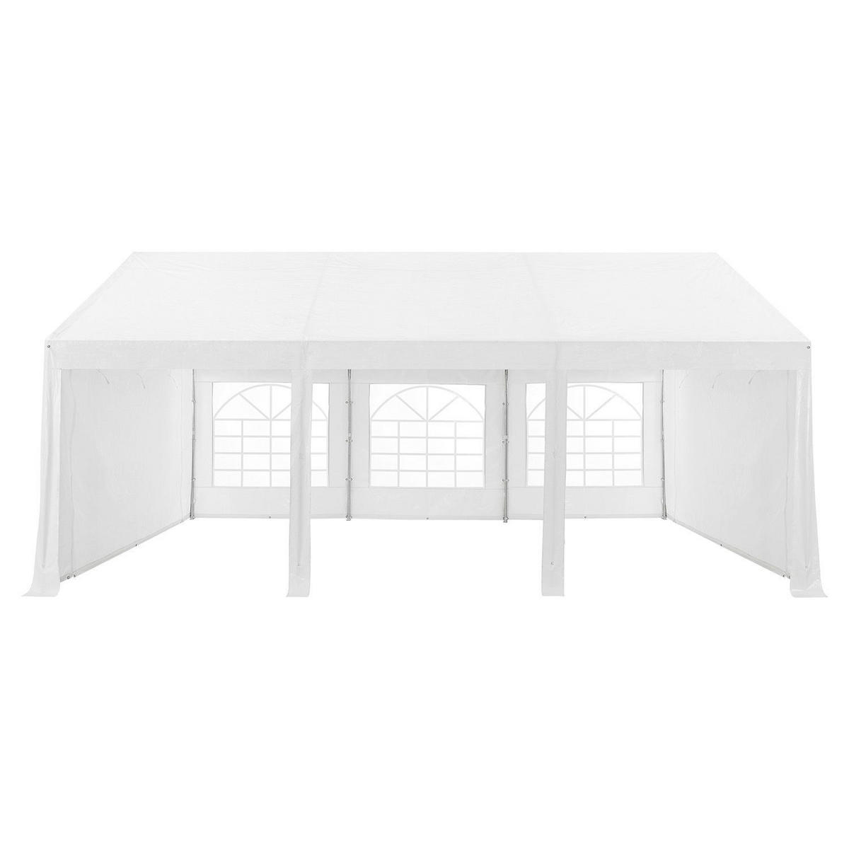 FESTZELT Partyzelt Gala weiß 3x6 m - Weiß, Kunststoff (300/280/600cm) - Juskys