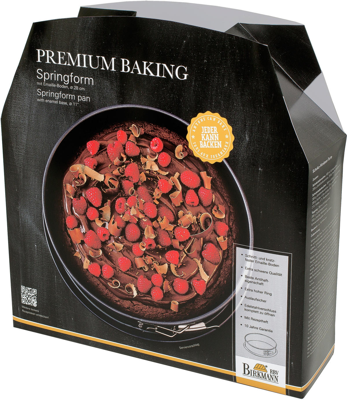 SPRINGFORM Premium Baking ø 28 x 9 cm - Schwarz, Keramik (2/9/1cm) - Birkmann