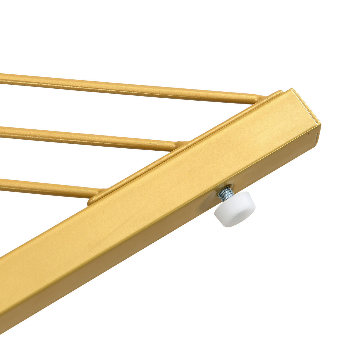 COUCHTISCH Set 60/60/45 cm & 45/45/40 cm hochglänzende Marmoroptik mit höhenverstellbaren Füßen - Weiß, Holzwerkstoff (60/60/45cm) - OKWISH