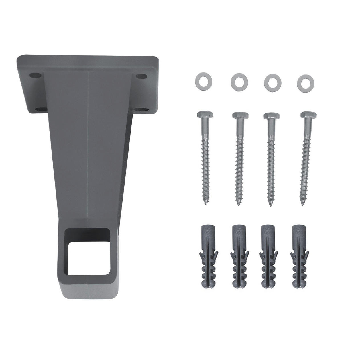 WANDHALTERUNG FÜR SEITENMARKISE - Grau, Kunststoff (8/13/9cm) - Hansiro