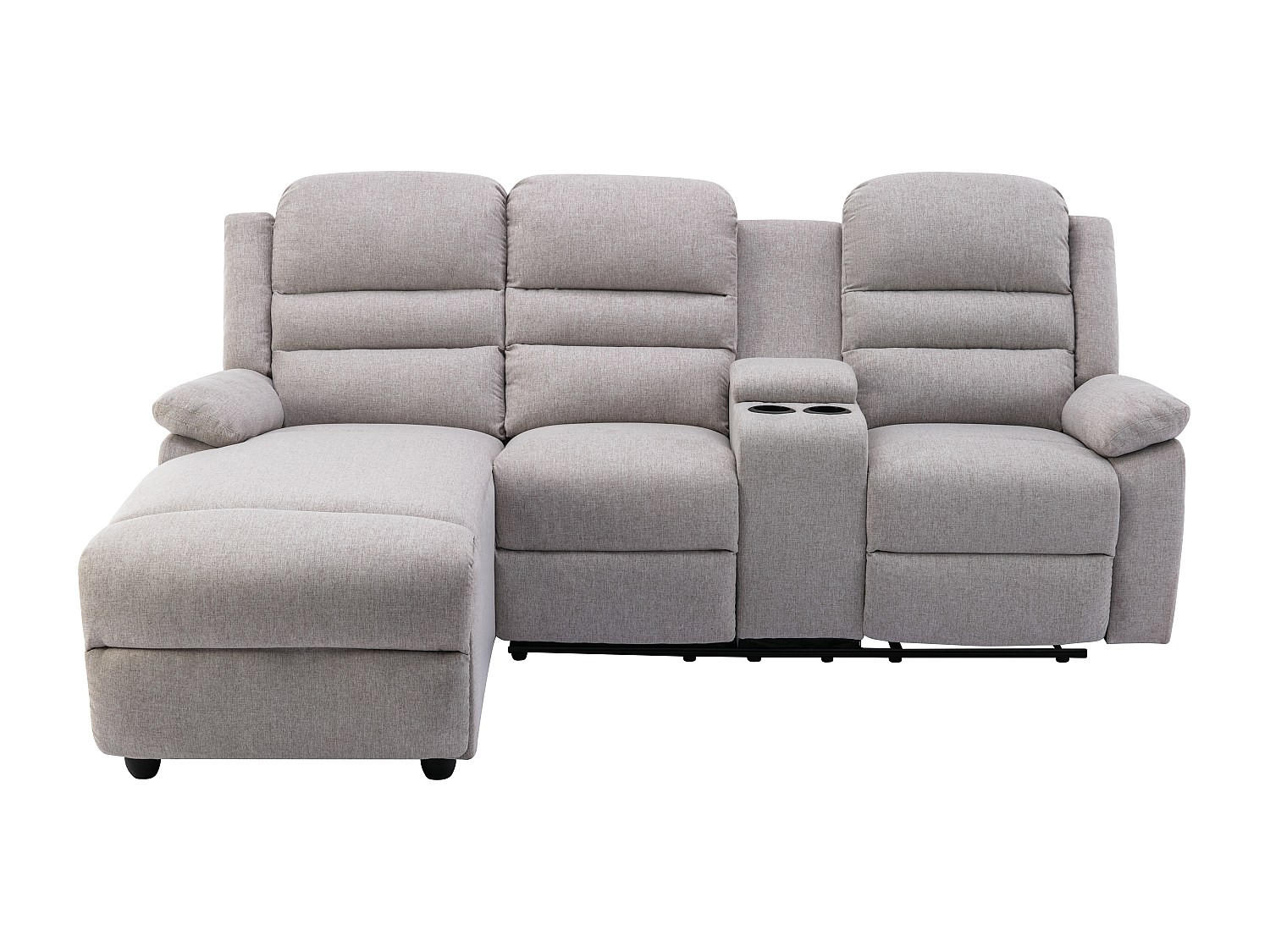 RELAXSOFA - 4 Personen - Stoff - Beige - - Beige, Textil (231/102/172cm) - Vente-Unique
