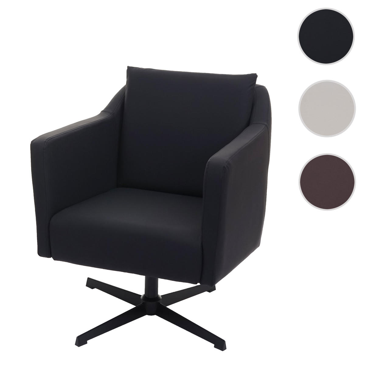 RELAXSESSEL H93B Schwarz - Schwarz, Textil (72/87/85cm) - MCW