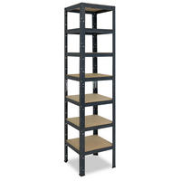 SCHWERLASTREGAL HOME 200x50x50 cm in anthrazit mit 7 Böden und 125 kg Traglast pro Boden - Anthrazit, Metall (50/200/50cm) - shelfplaza