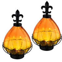 LED AUSSENLEUCHTE Metall Schwarz 2er Set - Schwarz, Glas (17/17/25cm) - Globo Lighting