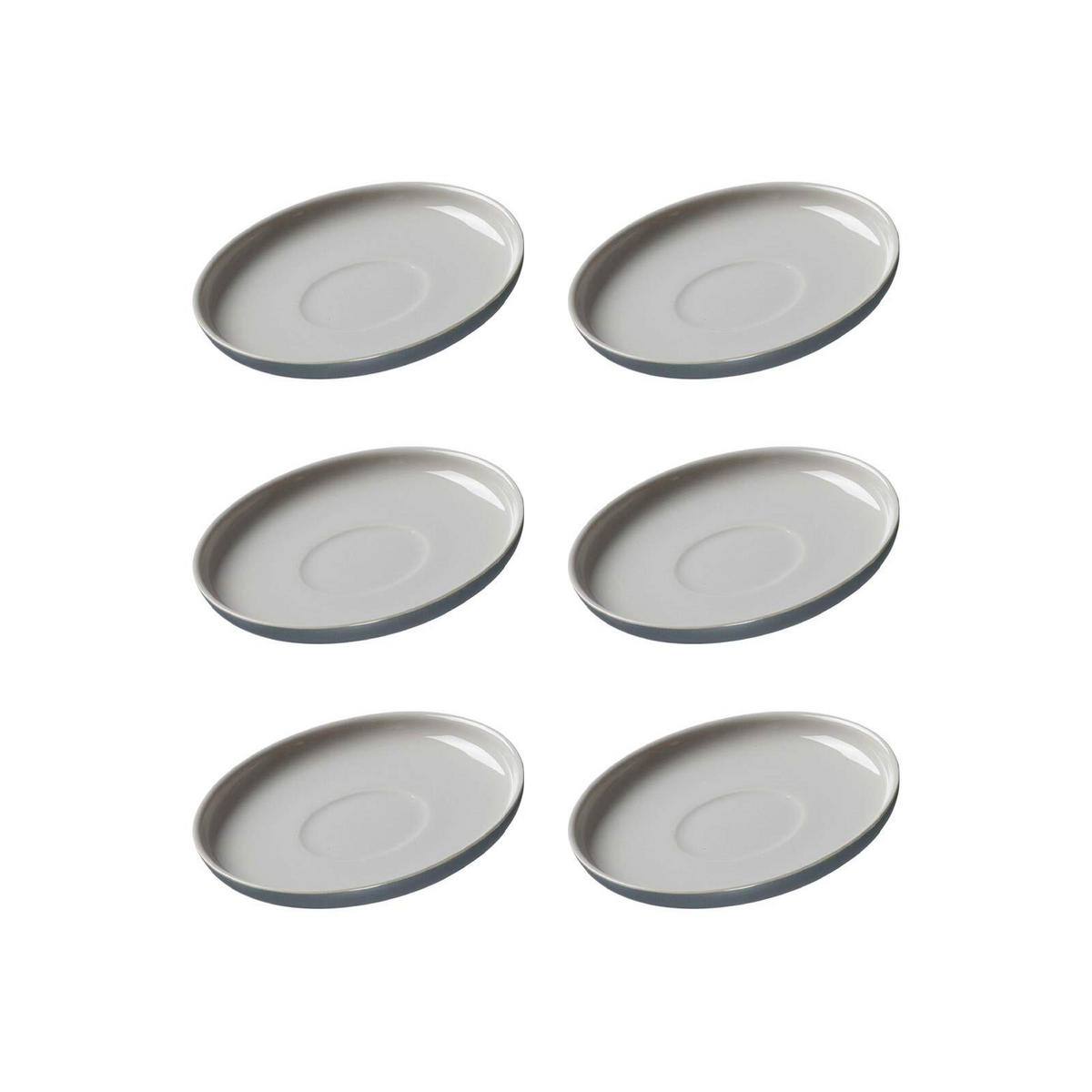 ESPRESSOUNTERTASSEN Jasper grau ø 10.5 cm 6er Set - Grau, Keramik (10.5cm) - Ritzenhoff Breker