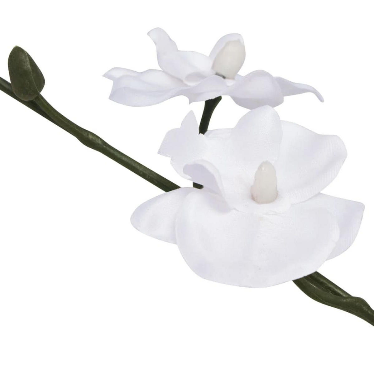 KÜNSTLICHE Orchidee mit Topf 30 cm Weiß - Weiß, Kunststoff (30cm) - furnicato