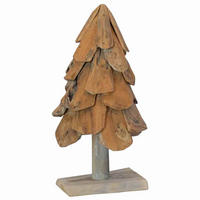 WEIHNACHTSBAUM Rustikaler 28/28/61 Cm Braun Massivholz Teak - Braun, Holz (61cm) - vidaXL