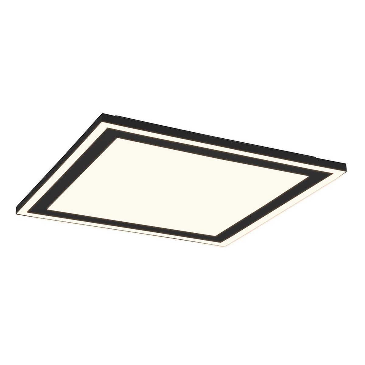 LED AUFBAUDECKENLEUCHTE Schwarz Matt - Schwarz, Kunststoff (43/43/3cm)