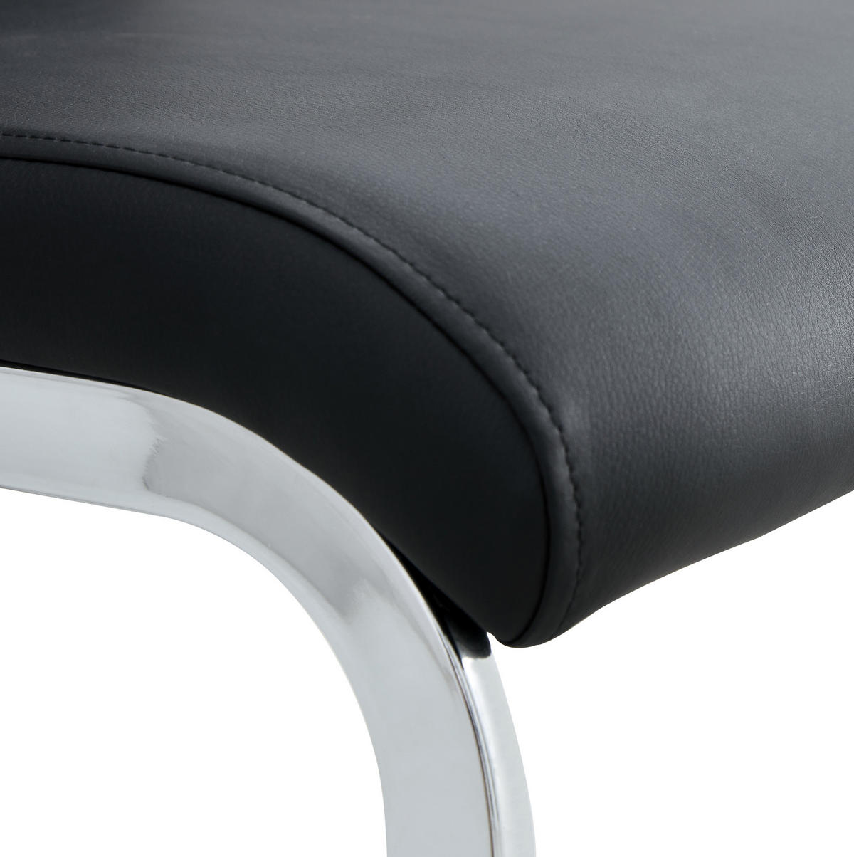 ESSZIMMERSTUHL 2er-Set ergonomisch Metall Schwarz - Schwarz, Metall (42/95/48cm) - Meubliv