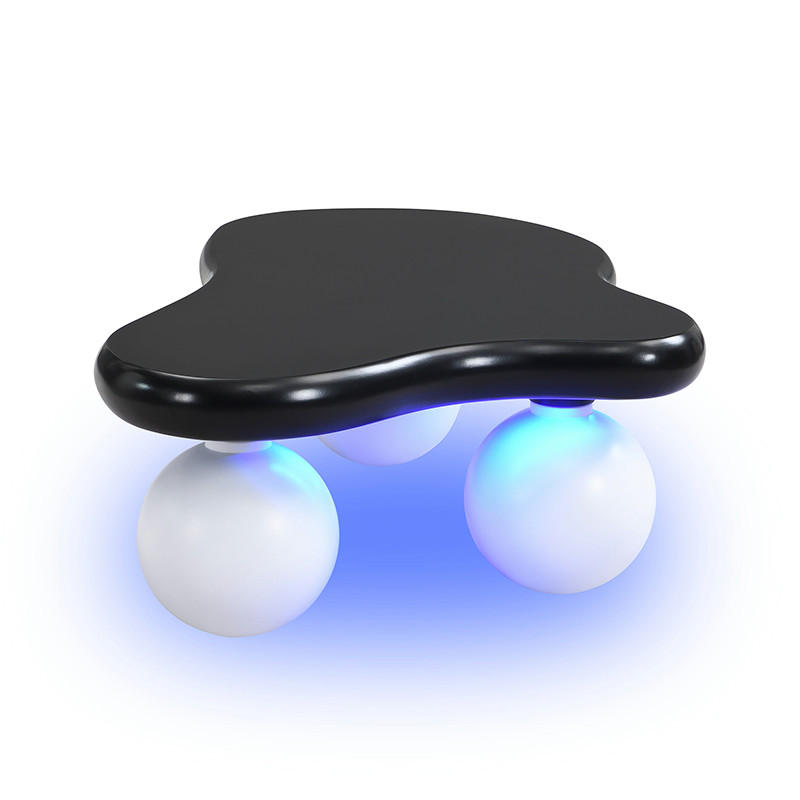 COUCHTISCH Couchtisch 95x62,5x32cm Wolkenform-LED-Beleuchtung 16-Farben für Wohnzimmer - Schwarz, Metall (40/30/30cm) - Raelunyi
