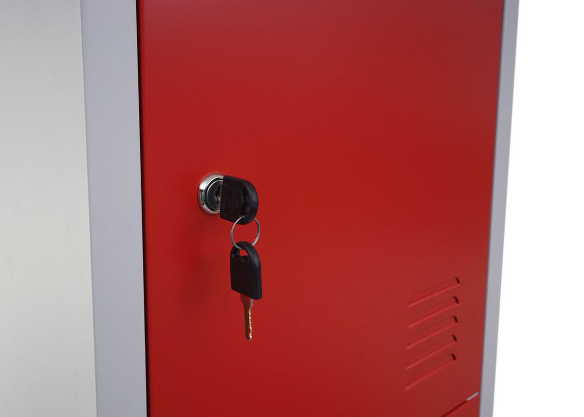 SCHLIESSFACH Rot - Rot, Metall (38/180/45cm) - MCW