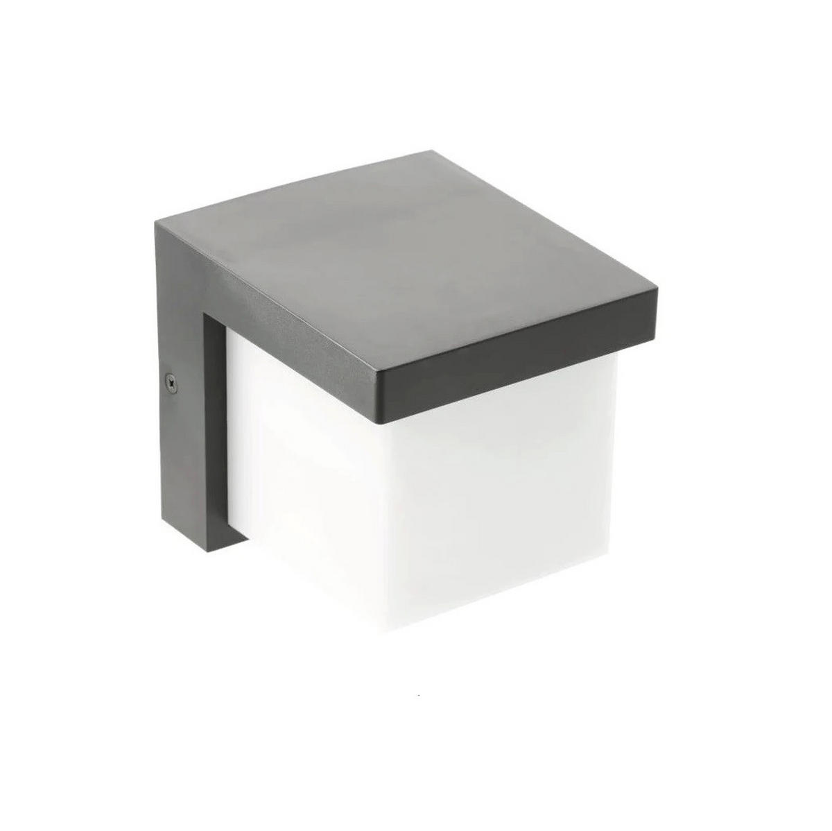 AUSSENWANDLEUCHTE ADDISON Schwarzer Würfel Integrierte LED 4000k Naturweiß IP65 - Schwarz, Kunststoff (11.5/11.5/11.5cm) - CGC Europe