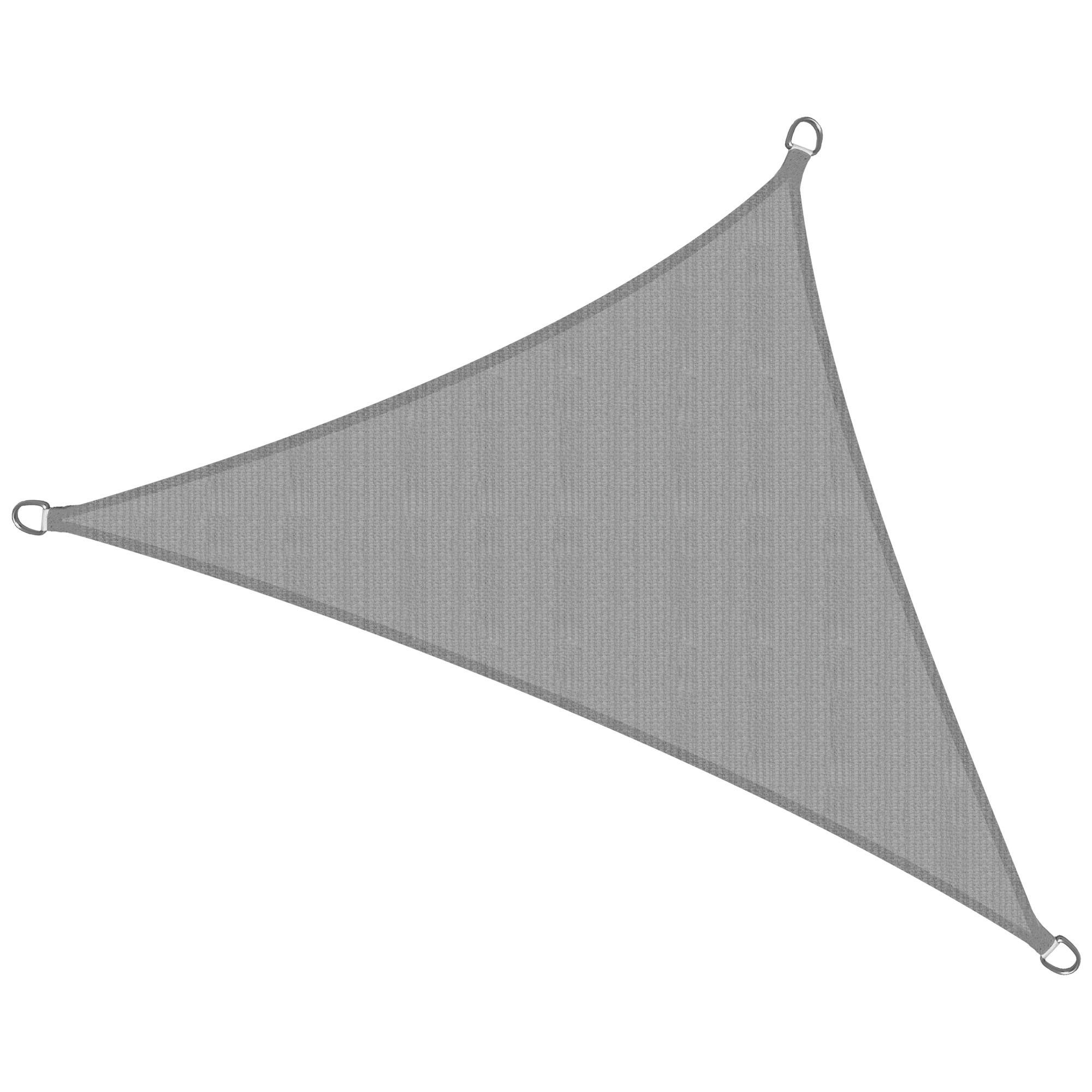 SONNENSEGEL SolVision HS9 420/420/600 cm dreieckig Grau HDPE - Grau, Kunststoff (420/420cm) - Sol Royal