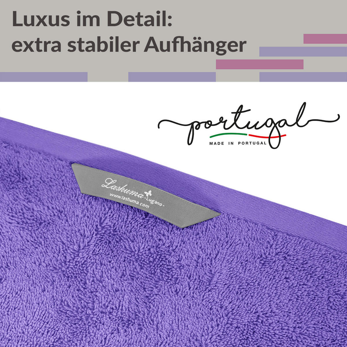 HANDTUCH Lugano Lila 2er 50x100 cm - Lila, Textil (50/100cm) - Lashuma