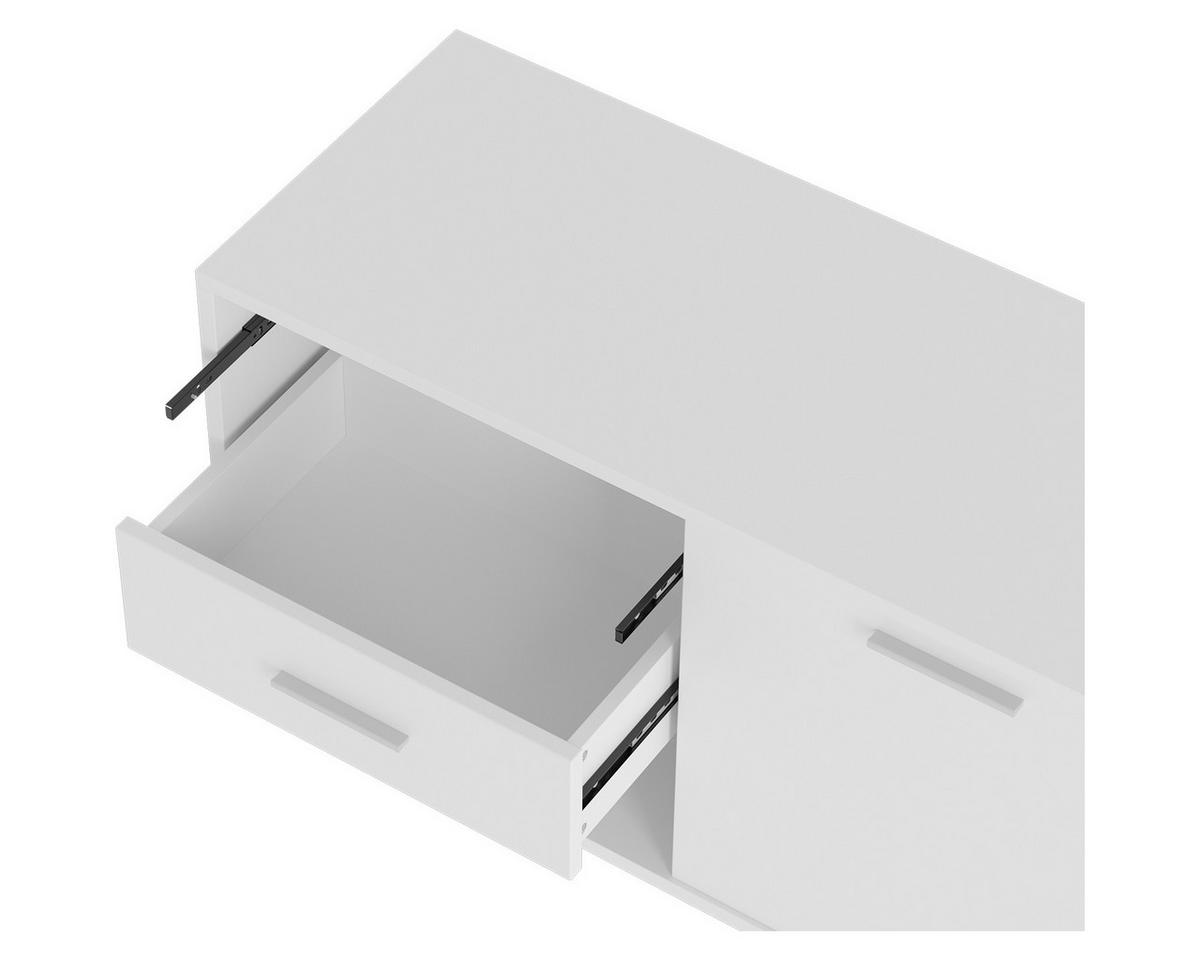 TV-SCHRANK in 180/45/35 cm - Weiß, Holzwerkstoff (180/45/35cm) - HOMAVO