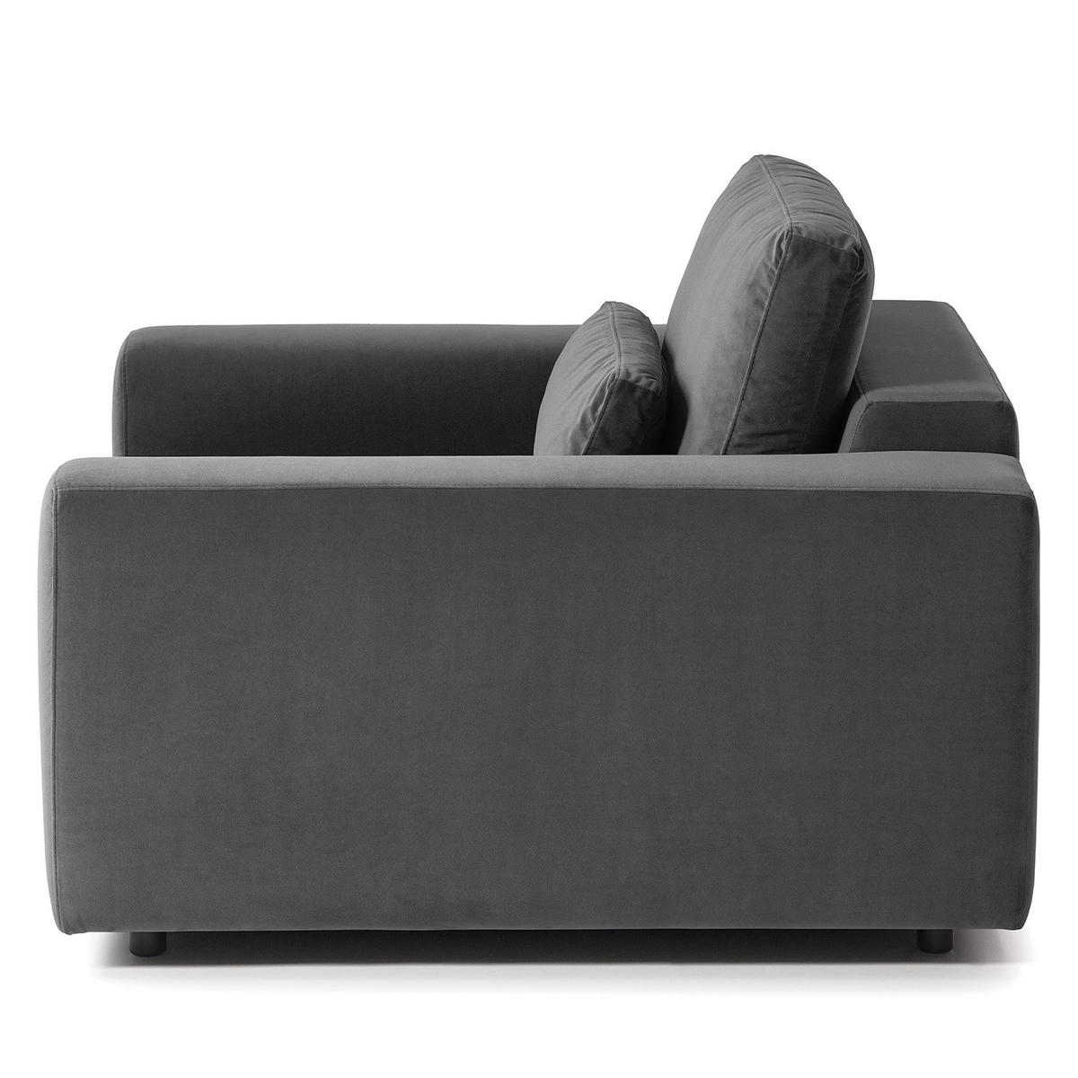 SESSEL - Schwarz/Grau, Kunststoff/Textil (116/80/117cm) - home24