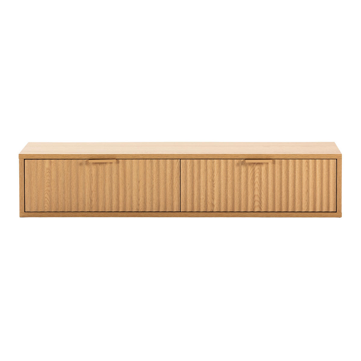 KONSOLENTISCH schwebender Lluvia 2 schubladen Eiche-Optik - Honigeiche, Holzwerkstoff (100/20/30cm) - VS Venta-stock