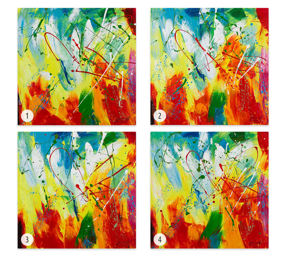 ÖLGEMÄLDE 60/60 cm - Multicolor, Holz/Textil (60/60cm) - KUNSTLOFT