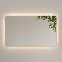 BADSPIEGEL mit Touch-Schalter Beleuchtung Rechteckig 100/60 cm - Weiß, Glas (60/3/100cm) - EMKE