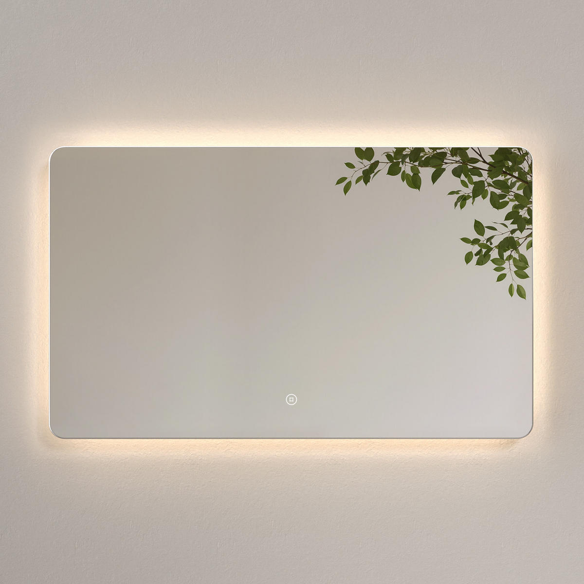 BADSPIEGEL mit Touch-Schalter Beleuchtung Rechteckig 100/60 cm - Weiß, Glas (60/3/100cm) - EMKE