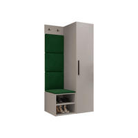 GARDEROBEN-SET Medi III - Kaschmir/Schwarz, Holzwerkstoff/Kunststoff (40/191/50cm) - MIRJAN24