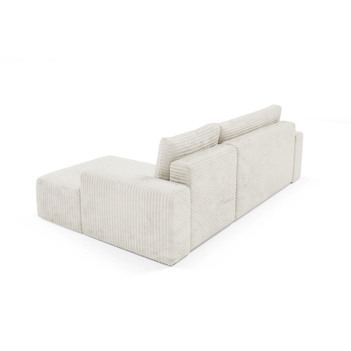 ECKSOFA Romeo 3 Sitzplätze Weiß - Weiß, Holz (268/163cm) - Petits-meubles