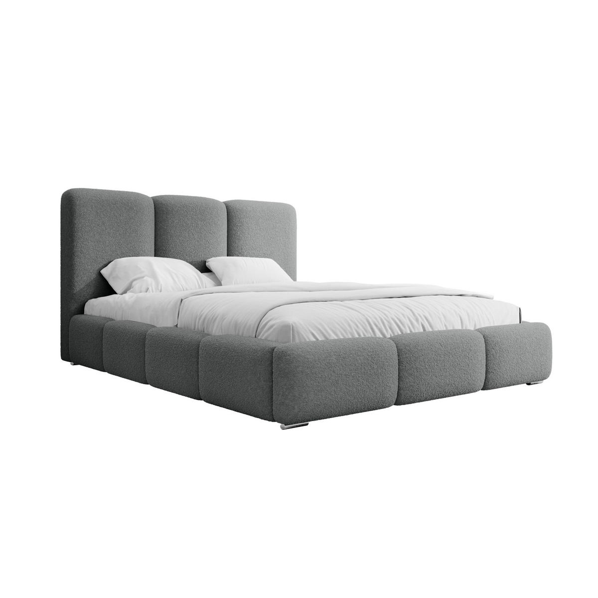 POLSTERBETT Doppelbett Kestle 160x200 cm Dunkelgrau - Dunkelgrau, Textil (160/200cm) - Fedve