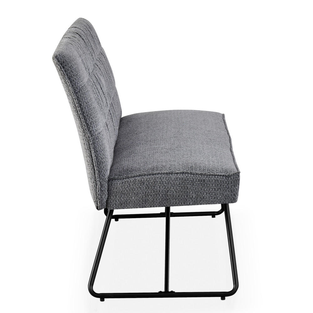 SITZBANK HANNAH - Grau, Metall (140/89/65cm) - DUBI Möbel