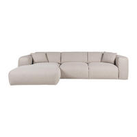 SCHLAFSOFA - 5 Personen - stoff - beige Pogni - Beige, Kunststoff/Textil (299/73/165cm) - Vente-Unique