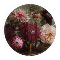 GLASPLATTE für Kamin Ø 80 cm - Weinrot, Glas (80/80/0.4cm) - TULUP