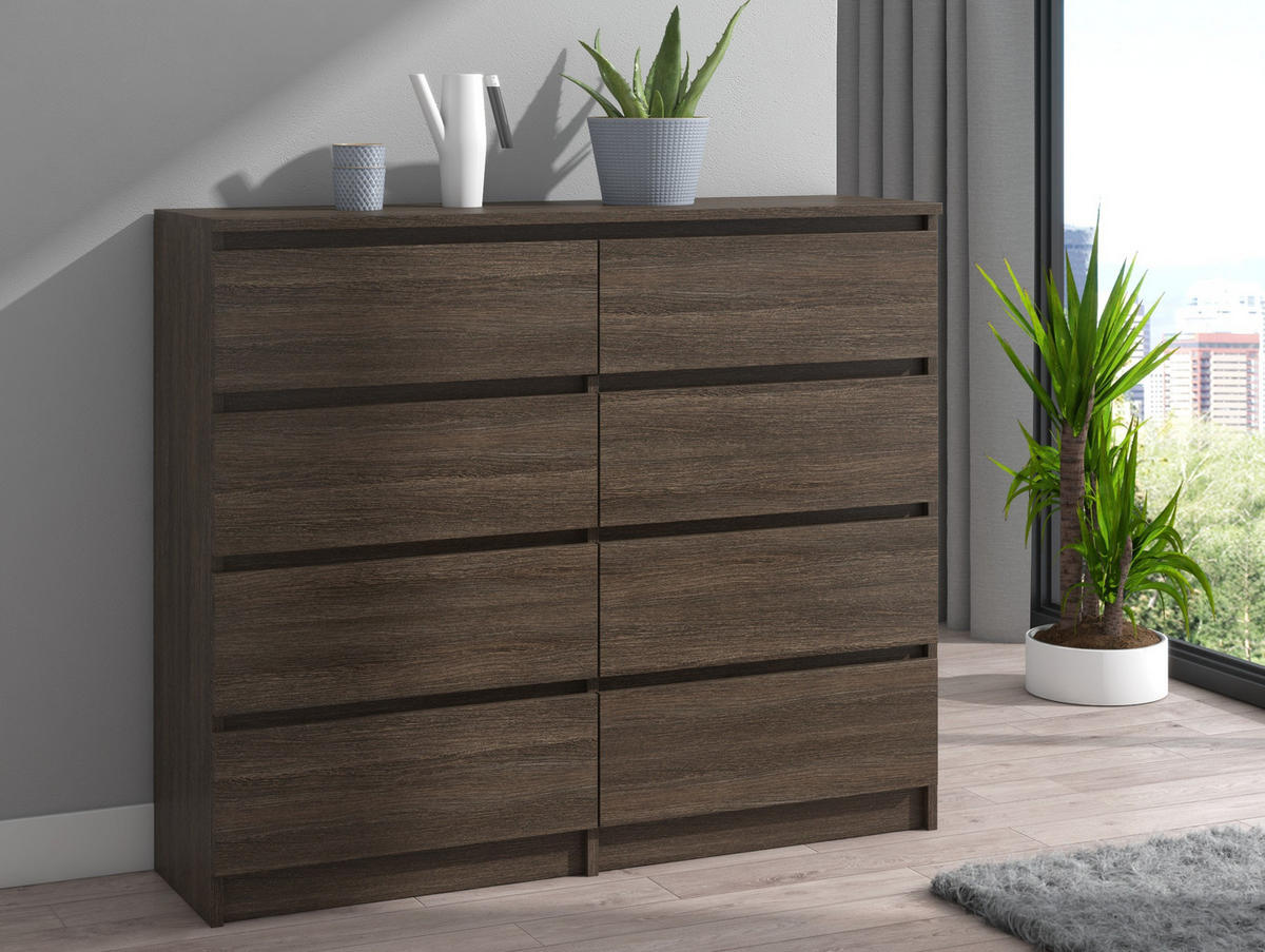 KOMMODE bella8 120 wenge - Wengefarben, Holzwerkstoff (119/98/35cm) - roe furniture