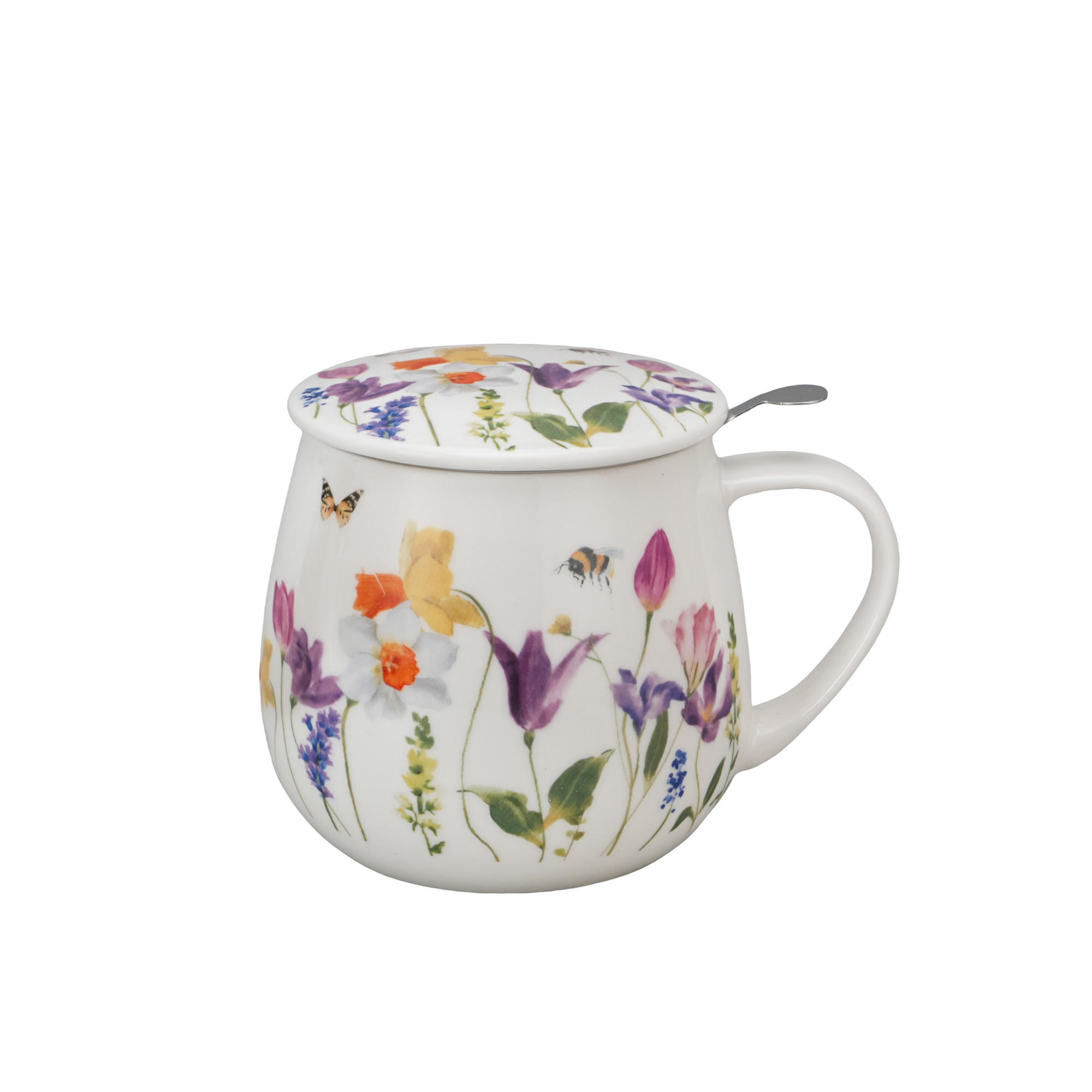 TEETASSE mit Sieb in Fassform MAY - Weiß, Keramik (0.43L) - DUO PORCELAIN