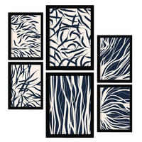 POSTER Set Mit 6 Bland Arts A3 & A4 Schwarzer Rahmen - Schwarz, Papier (29/3cm) - Nacnic