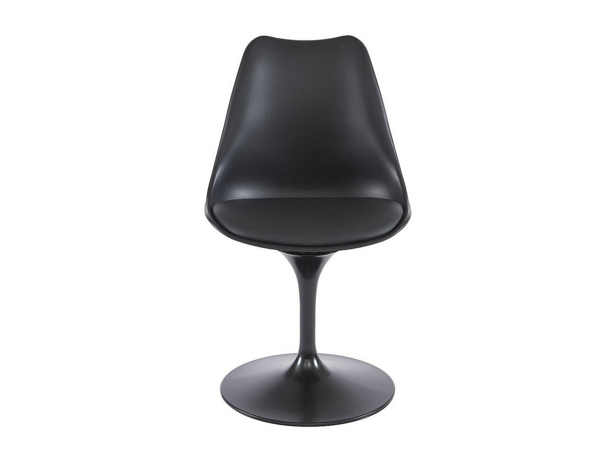 STUHL - Polypropylen, Kunstleder & Metall - Schwarz - XAFY - Schwarz, Kunststoff (49/82/56.5cm) - Vente-Unique