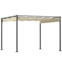 PERGOLA ca. 3x3m - Beige, Metall (297/221/298cm) - Outsunny