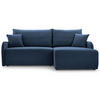 ECKSOFA Netarro, Marineblau Chenille, rechtsseitig - Schwarz/Dunkelblau, Kunststoff/Textil (198/147cm) - Selsey