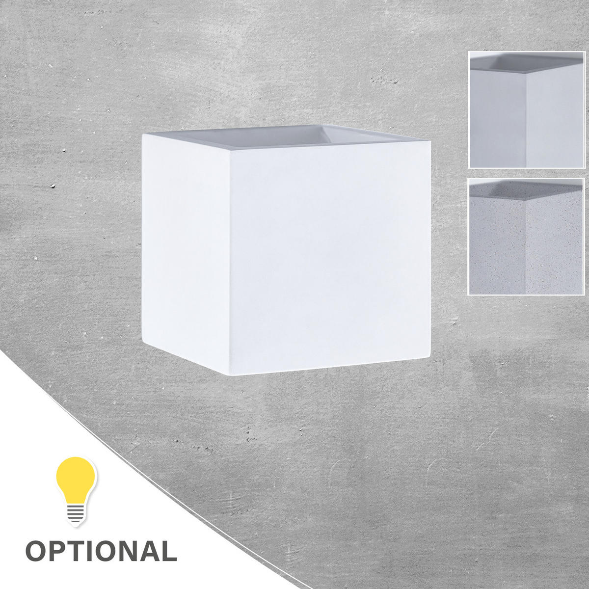 STRAHLER Marlon - Weiß, Stein (11.5/11.5/11.5cm) - Paco Home