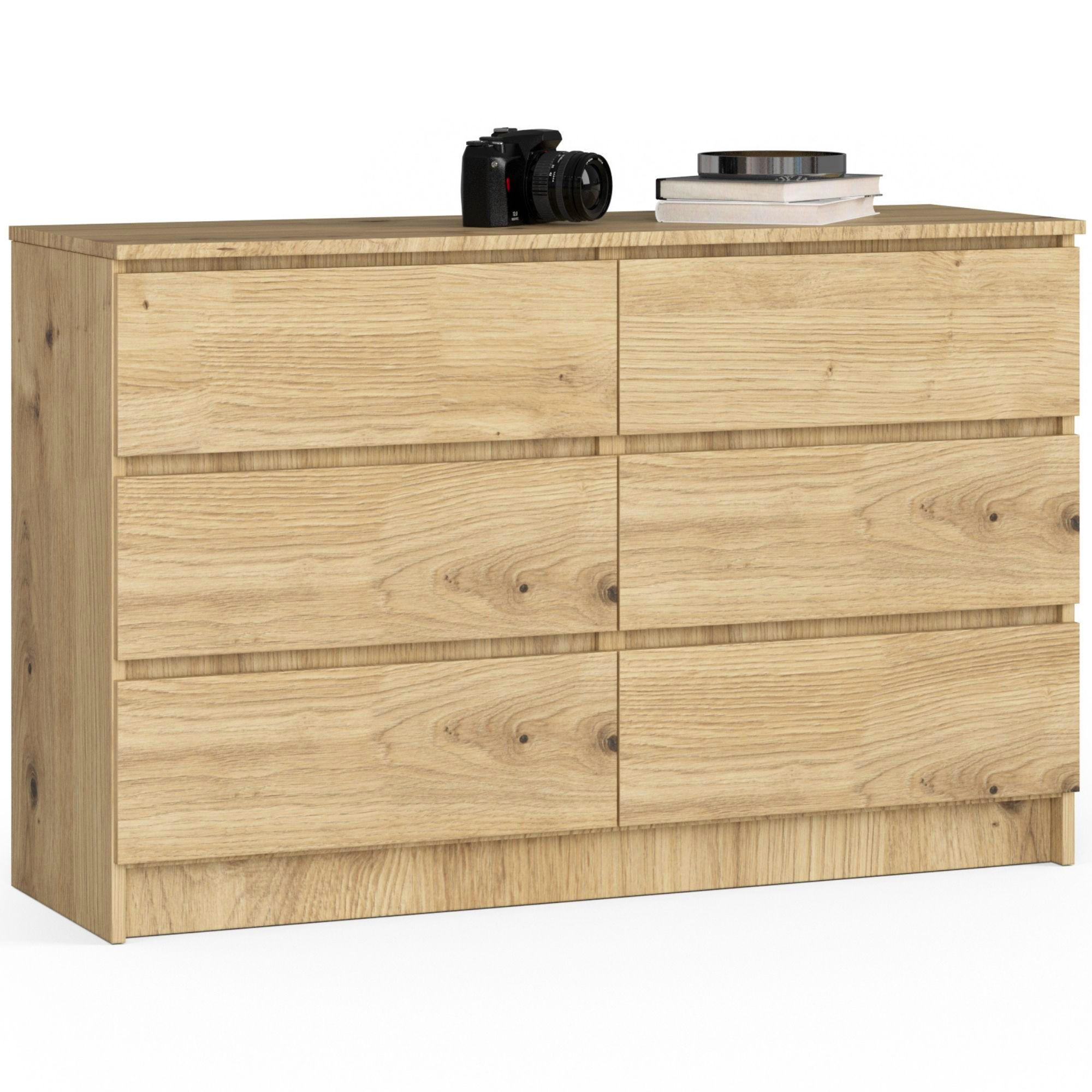 KOMMODE Eiche Artisan 120x40x77 cm - Eiche Artisan, Holzwerkstoff (120/77/40cm) - Akord
