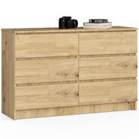KOMMODE Eiche Artisan 120x40x77 cm - Eiche Artisan, Holzwerkstoff (120/77/40cm) - Akord