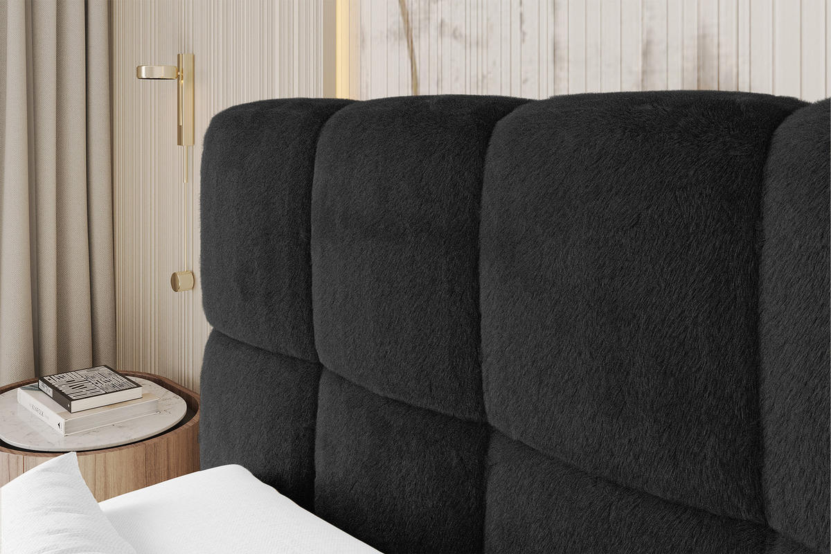 BOXBETT - AURI-H3 - 140x200 Grafitgrau Lapitt - Schieferfarben, Holzwerkstoff (140/200cm) - ALTDECOR