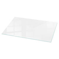 TISCHPLATTE 100x50 cm Glatte Weiße Oberfläche - Schwarz Hochglanz/Weiß, Glas (100/50/0.4cm) - TULUP